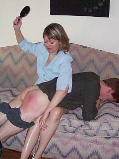 Mother is not going to let her boy to get away with too much and gives him nice OTK punishment